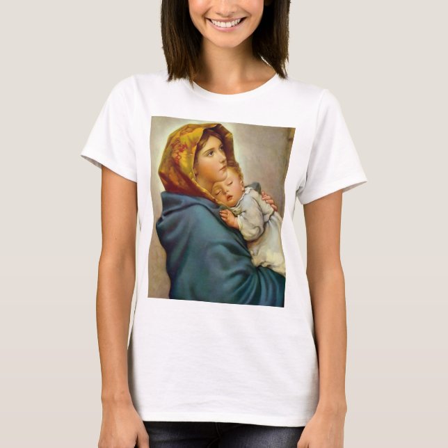Madonna och Child Roberto Ferruzzi T Shirt (Framsida)