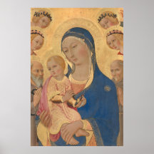 Madonna och Child - Sano di Pietro Fine Art Poster