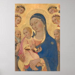 Madonna och Child - Sano di Pietro Fine Art Poster