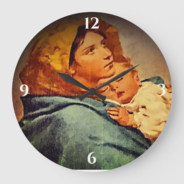 Madonna och Child Stor Klocka (Framsida)