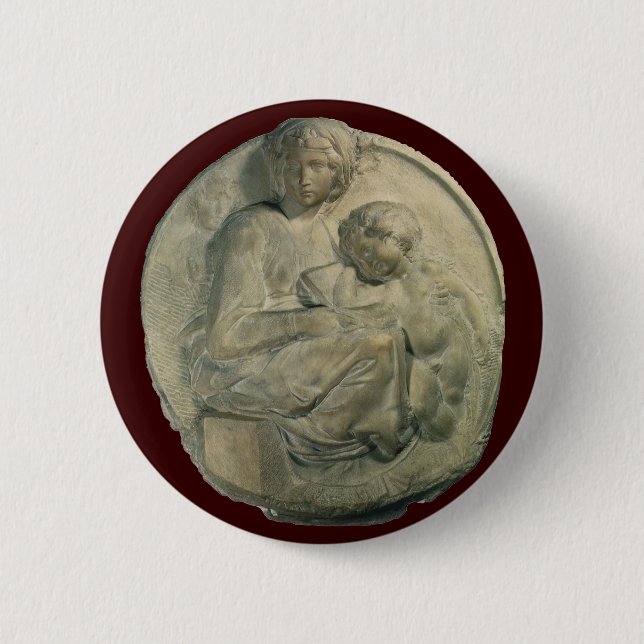 Madonna och Child, Tondo Pitti av Michelangelo Knapp (Framsida)