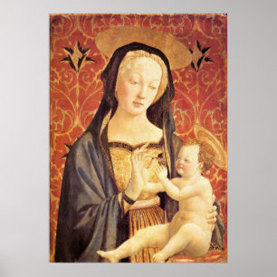 Madonna och Child - Veneziano - c1432 Poster