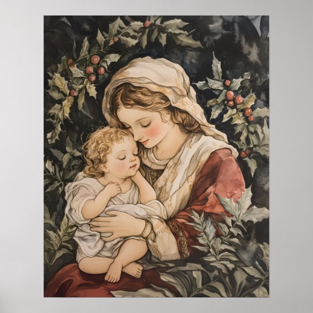 Madonna och Child Vintage Poster (Framsidan)