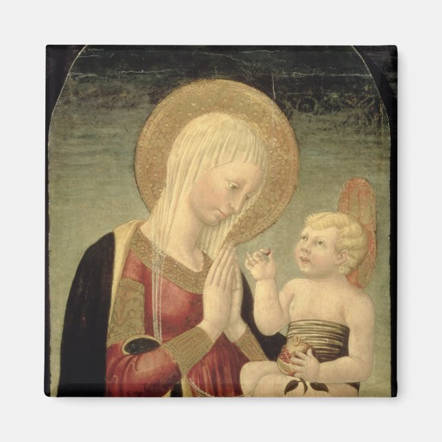 Madonna och Child with Pomegranate Magnet (Framsidan)