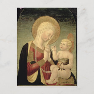 Madonna och Child with Pomegranate Vykort
