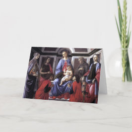 Madonna och Child with Six Saints - Botticelli Kort