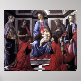 Madonna och Child with Six Saints - Botticelli Poster