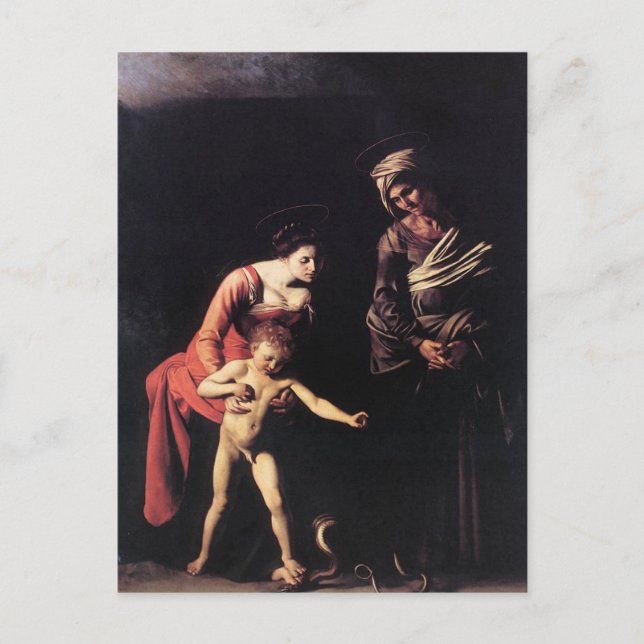 "Madonna och Child with St. Anne" Vykort (Framsida)