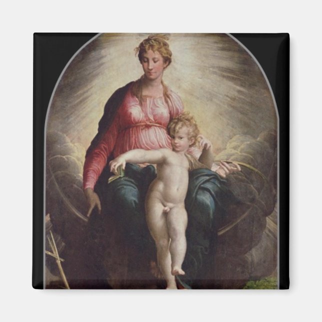 Madonna och Child with St. John and St. Jerome, 15 Magnet (Framsidan)