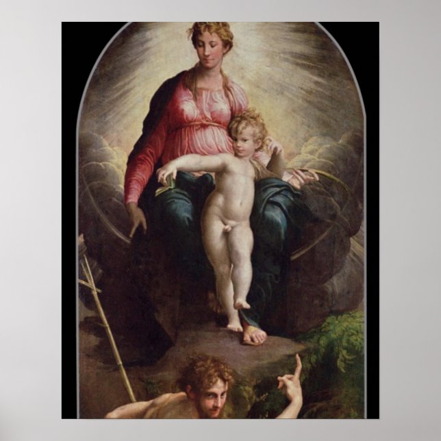 Madonna och Child with St. John and St. Jerome, 15 Poster (Framsidan)