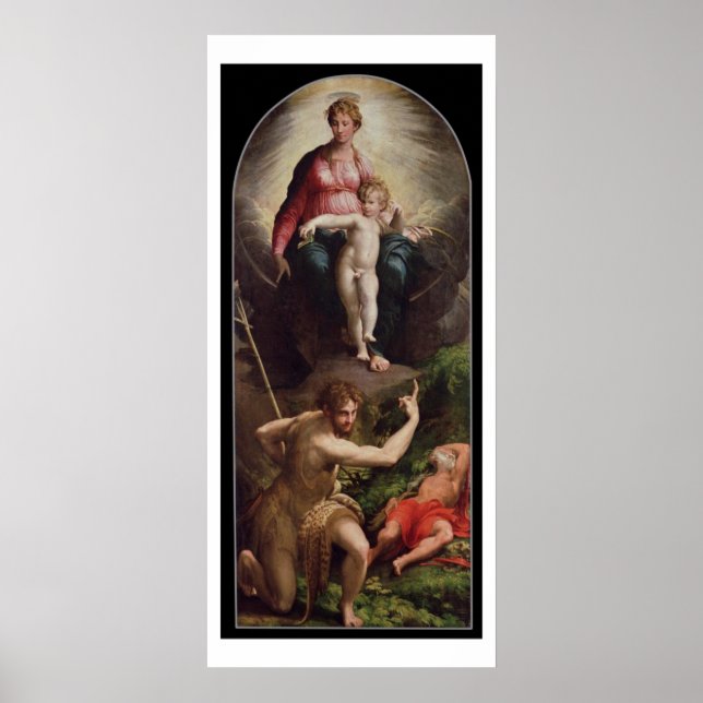 Madonna och Child with St. John and St. Jerome, 15 Poster (Framsidan)