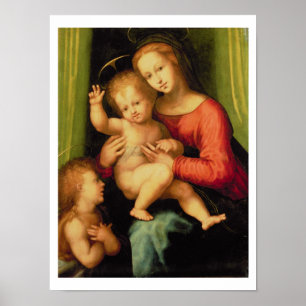 Madonna och Child with St. John Poster