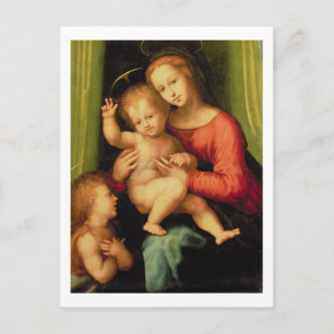 Madonna och Child with St. John Vykort