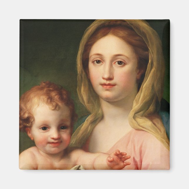 Madonna och Child with Two Änglar, 1770-73 Magnet (Framsidan)