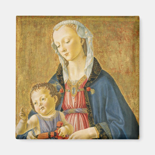 Madonna och Child with Two Donors, 1525-1530 Magnet (Framsidan)