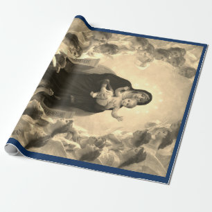 MADONNA OCH CHRISTMAS GIFT WRAP Bouguereau Presentpapper