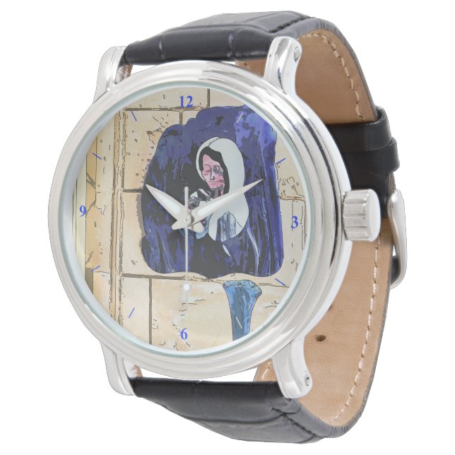 Madonna och Flaskor Armbandsur (Vinklad)