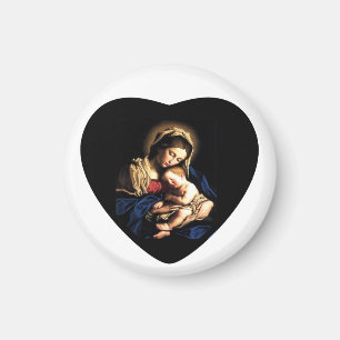 Madonna och för barn beställnings- magnethjärta magnet
