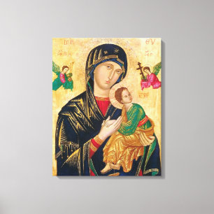 Madonna och gudomligt barn canvastryck