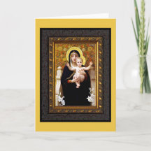 Madonna och Helgdag julkort