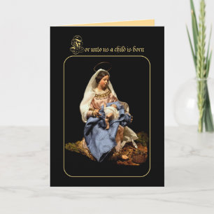 Madonna och Jesus Child Helgkort