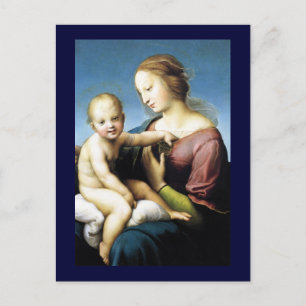 Madonna och Jesus Child Sitta utanför Vykort