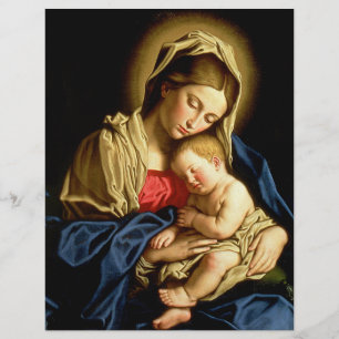 Madonna och Jesusbarnet - Sassoferrato Reklamblad