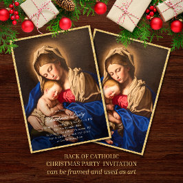 Madonna och Religiösan Child Jul Party Inbjudningar