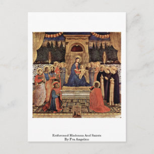 Madonna och Saints med Fra Angelico Vykort