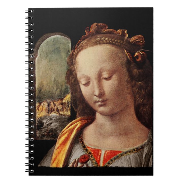 Madonna of Carnation Anteckningsbok Med Spiral (Framsidan)