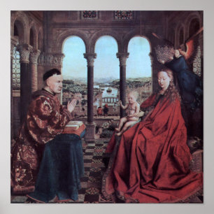 Madonna of Chancellor Rolin by Van Eyck - Poster