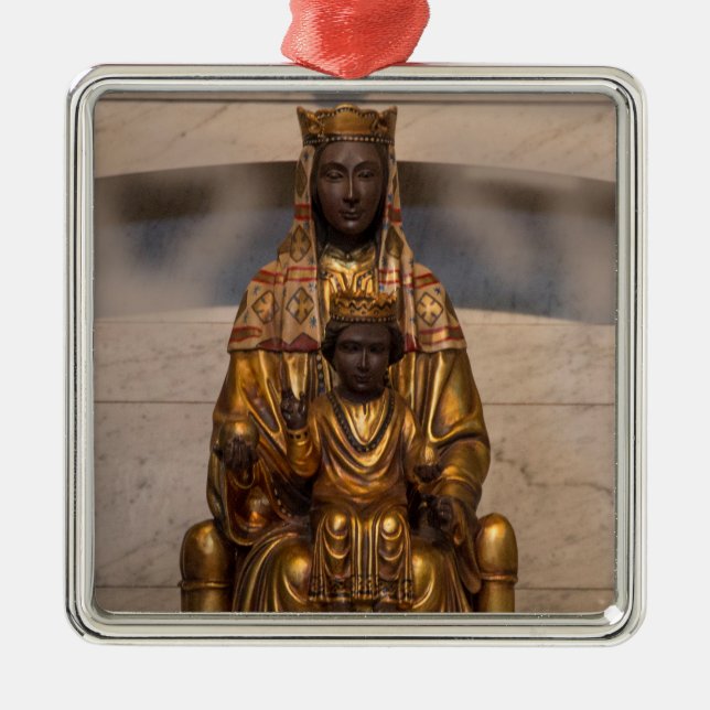 Madonna of Montserrat Black Madonna Spain Julgransprydnad Metall (Framsidan)