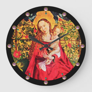 MADONNA OF RO BOWER ,ROSA AMETHYST GEMS STOR KLOCKA