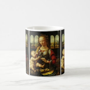 Madonna of the Carnation by Leonardo da Vinci Kaffemugg
