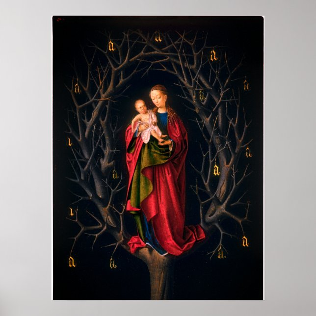 Madonna of the Dry Träd (Petrus Christus, 1462-5) Poster (Framsidan)