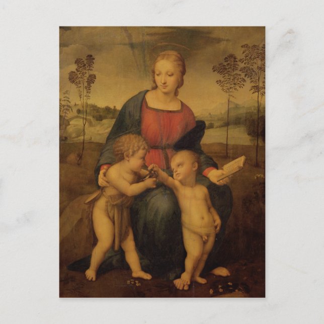 Madonna of the Goldfinch, 1506 Vykort (Framsida)