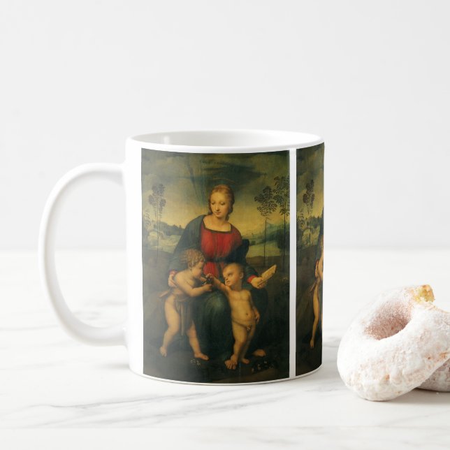 Madonna of the Goldfinch by Raphael Sanzio Kaffemugg (Med munk)