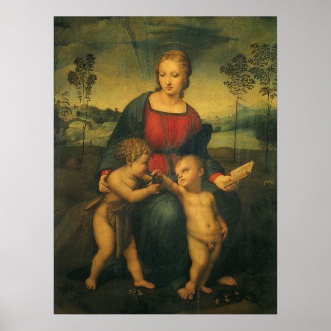 Madonna of the Goldfinch by Raphael Sanzio Poster (Framsidan)