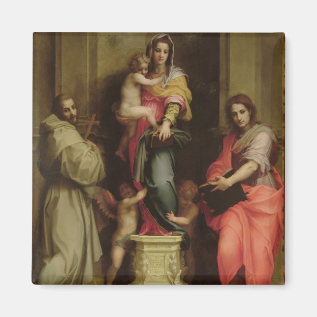 Madonna of the Harpies, 1517 (olja på panel) Magnet (Framsidan)