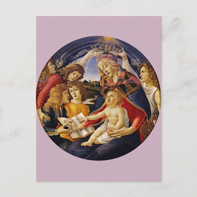 Madonna of the Magnificat by Botticelli Vykort (Framsida)