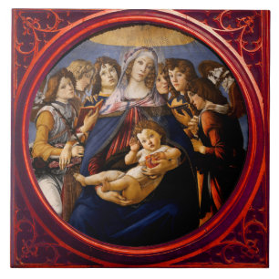 Madonna of the Pomegranate Kakelplatta