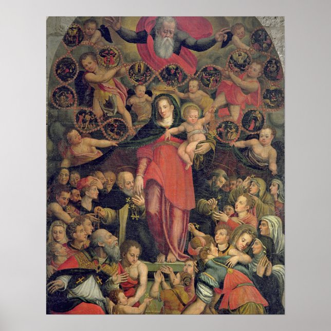 Madonna of the Rosary, c.1569 (oil on canvas) Poster (Framsidan)