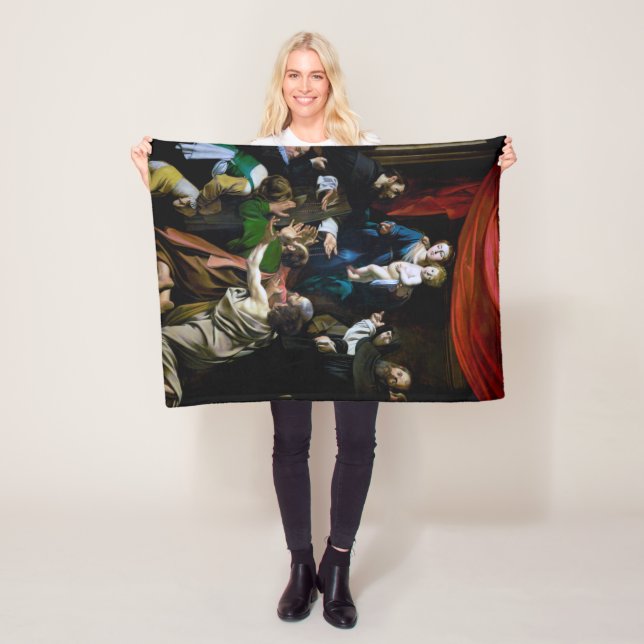 Madonna of the Rosary, Caravaggio Fleecefilt (På plats)