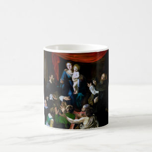 Madonna of the Rosary, Caravaggio Kaffemugg