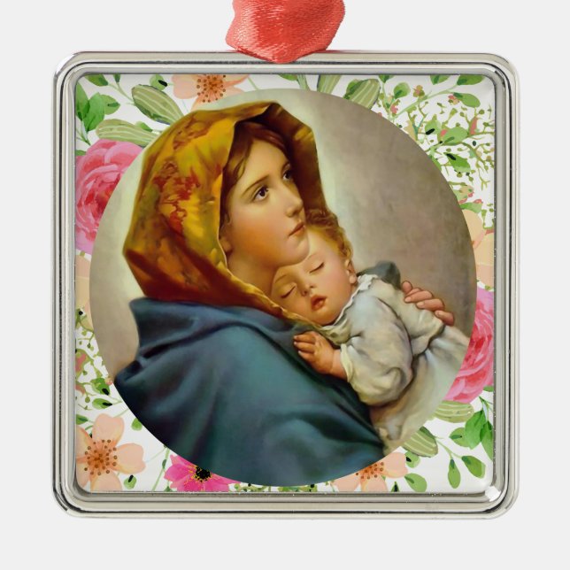 Madonna of the Streets Heliga Mary Madonnina Julgransprydnad Metall (Framsidan)