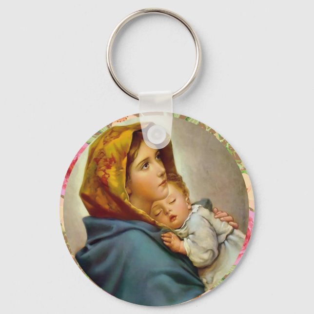 Madonna of the Streets Heliga Mary Madonnina Nyckelring (Framsida)