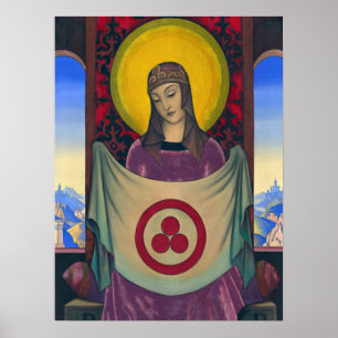 Madonna Oriflamma av Nicholas Roerich Poster