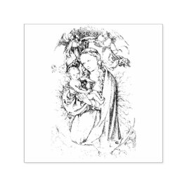 Madonna på Crescent Självfärgande Stämpel