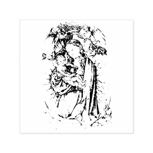 Madonna på Crescent Självfärgande Stämpel (Design)