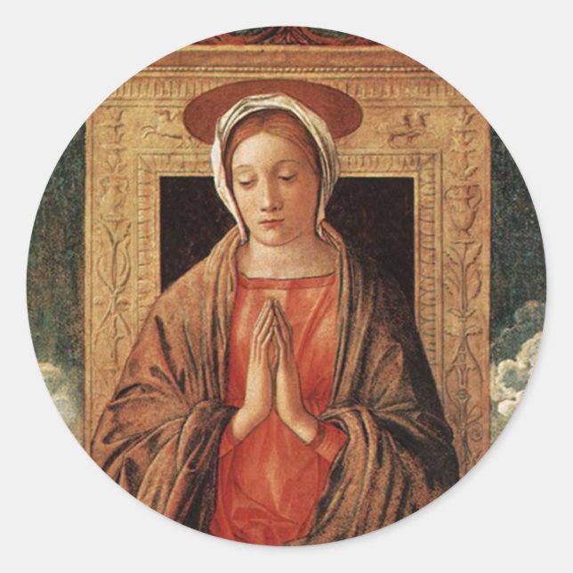 Madonna Runt Klistermärke (Framsida)